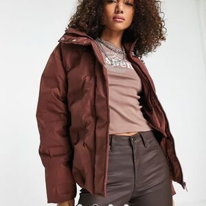 Vintage Reclaimed Brown Puffer Jacket(Size 10)